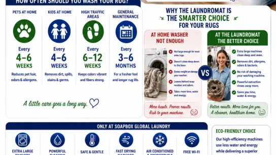 How Often Should You Wash Washable Rugs? A Healthier Home Starts at Soapbox Global Laundry in Columbus, OH